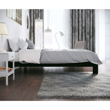 Load image into Gallery viewer, Full Modern Black Metal Platform Bed Frame with Wood Slats
