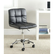 Load image into Gallery viewer, Modern Black Faux Leather Cushion Home Office Desk Chair
