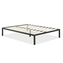 Load image into Gallery viewer, Full Size Modern Black Metal Platform Bed Frame with Wood Slats
