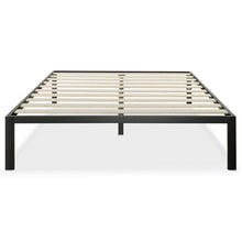 Load image into Gallery viewer, Full Size Modern Black Metal Platform Bed Frame with Wood Slats
