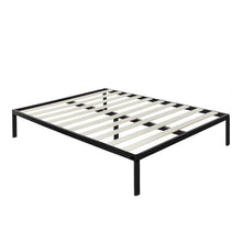 Load image into Gallery viewer, Full Size Modern Black Metal Platform Bed Frame with Wood Slats
