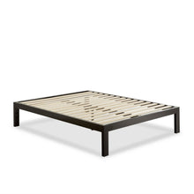 Load image into Gallery viewer, Queen Modern Black Metal Platform Bed Frame with Wood Slats
