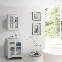 Load image into Gallery viewer, Classic 2-Door Bathroom Wall Cabinet in White Finish
